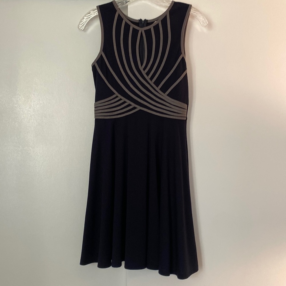 Navy and Grey Dress